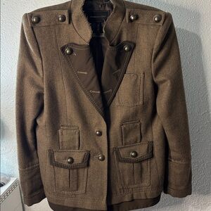 BCBGMaxAzria Textured Blazer in Earth Tones